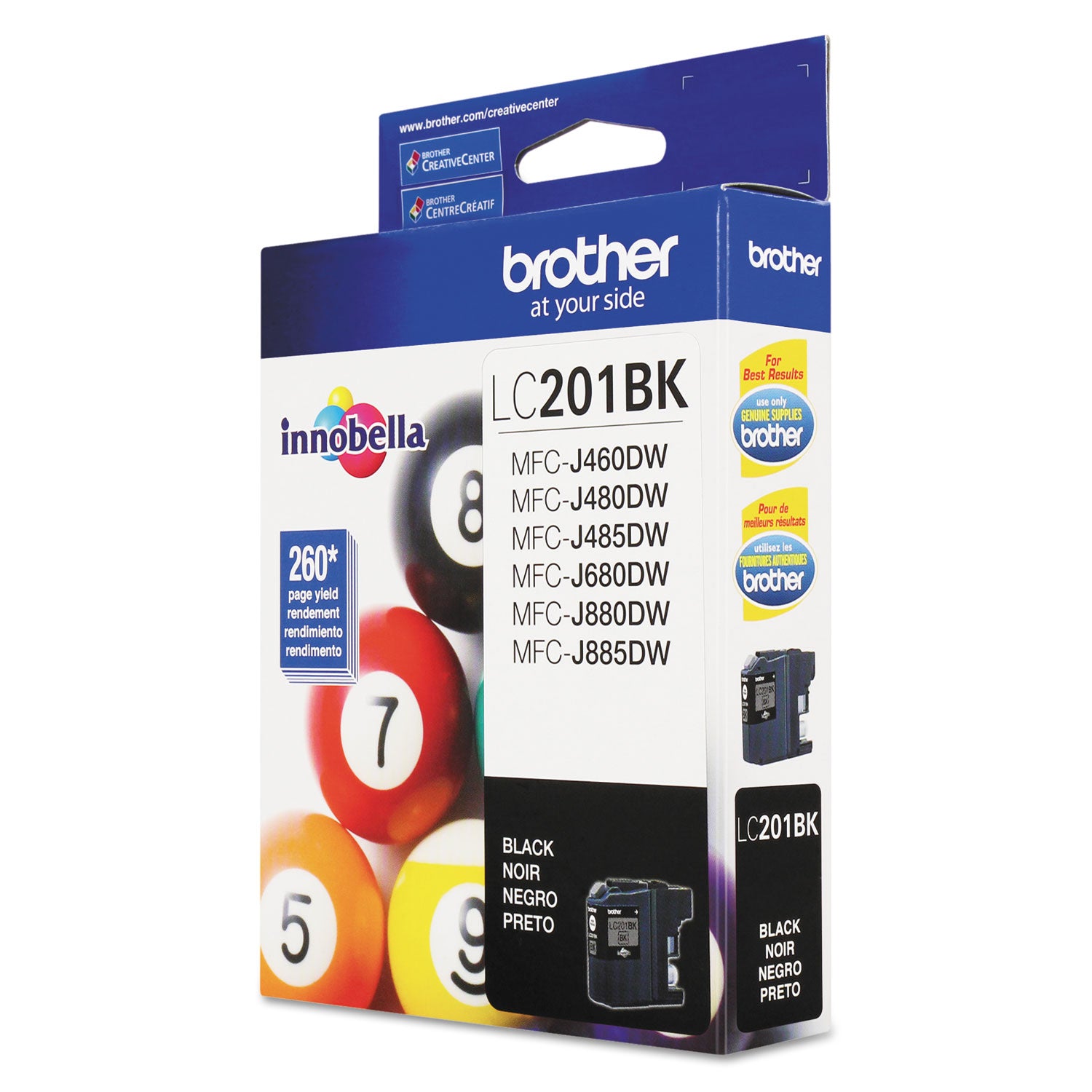 LC201BK Innobella Ink, 260 Page-Yield, Black