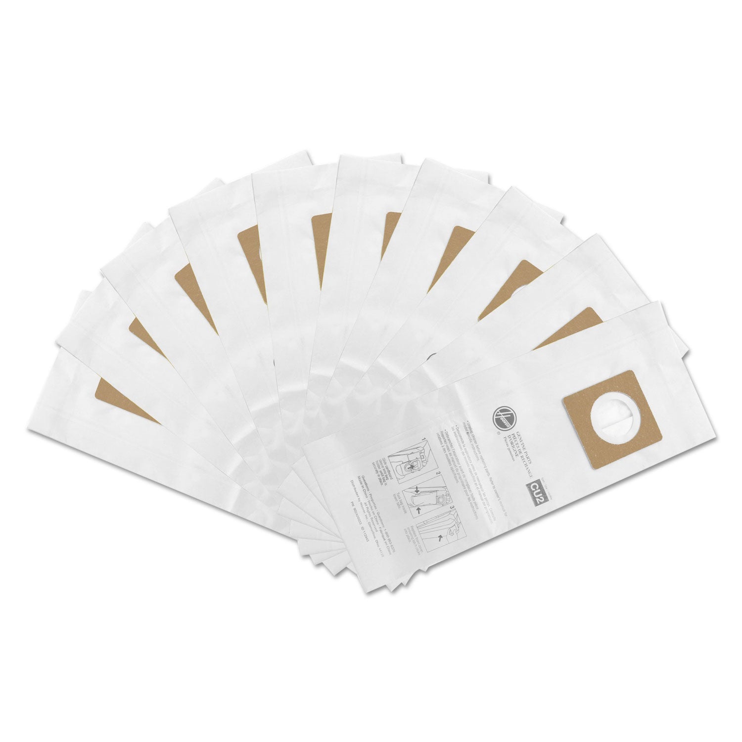 Disposable Vacuum Bags, Standard CU2, 10/Pack - 