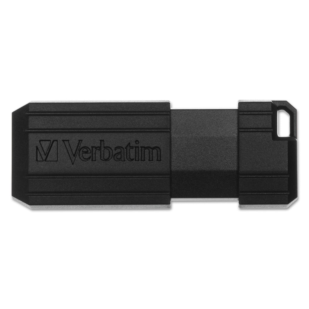 PinStripe USB Flash Drive, 16 GB, Black - 