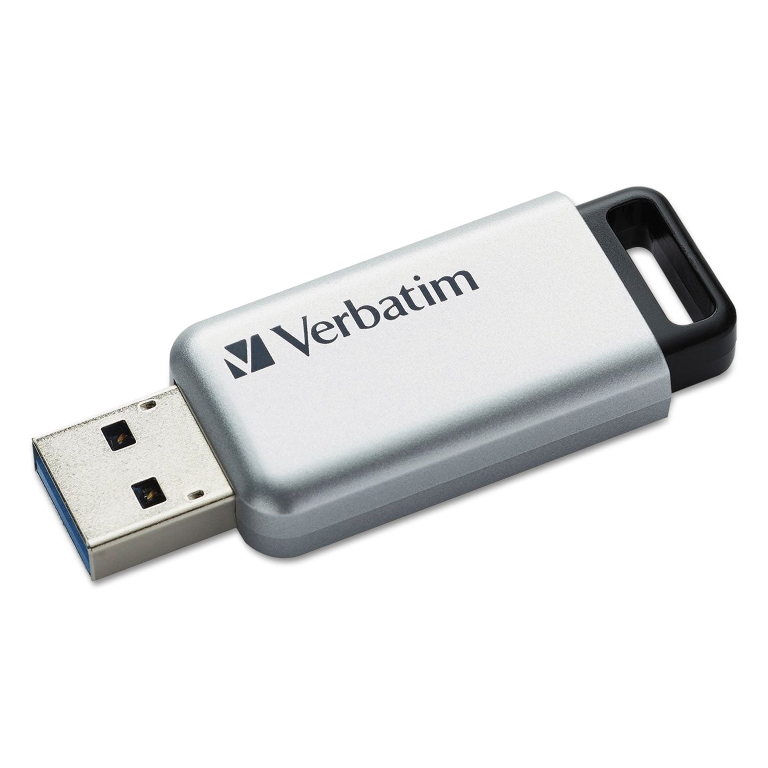 Store 'n' Go Secure Pro USB Flash Drive with AES 256 Encryption, 32 GB, Silver