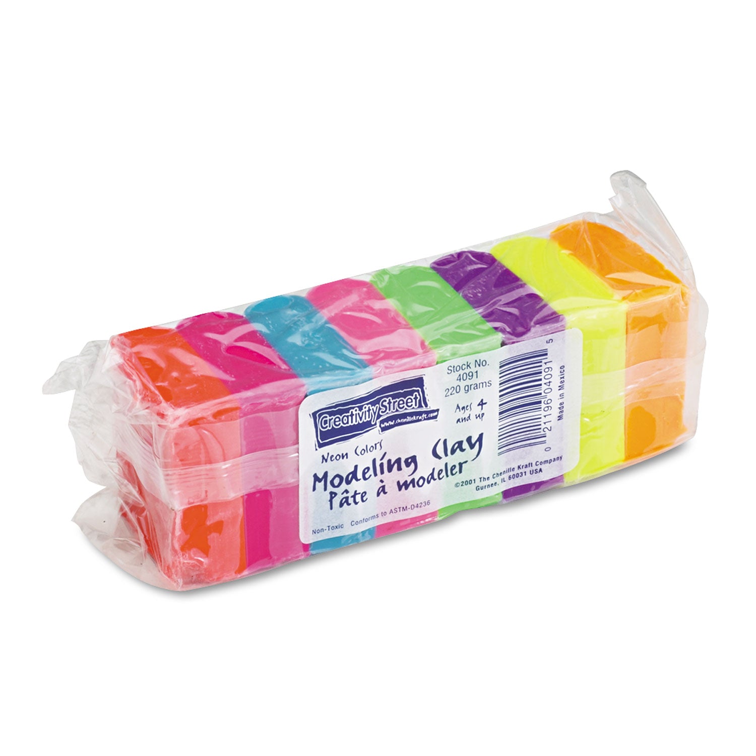 Modeling Clay Assortment, 27.5 g of Each Color, Assorted Neon, 220 g - 