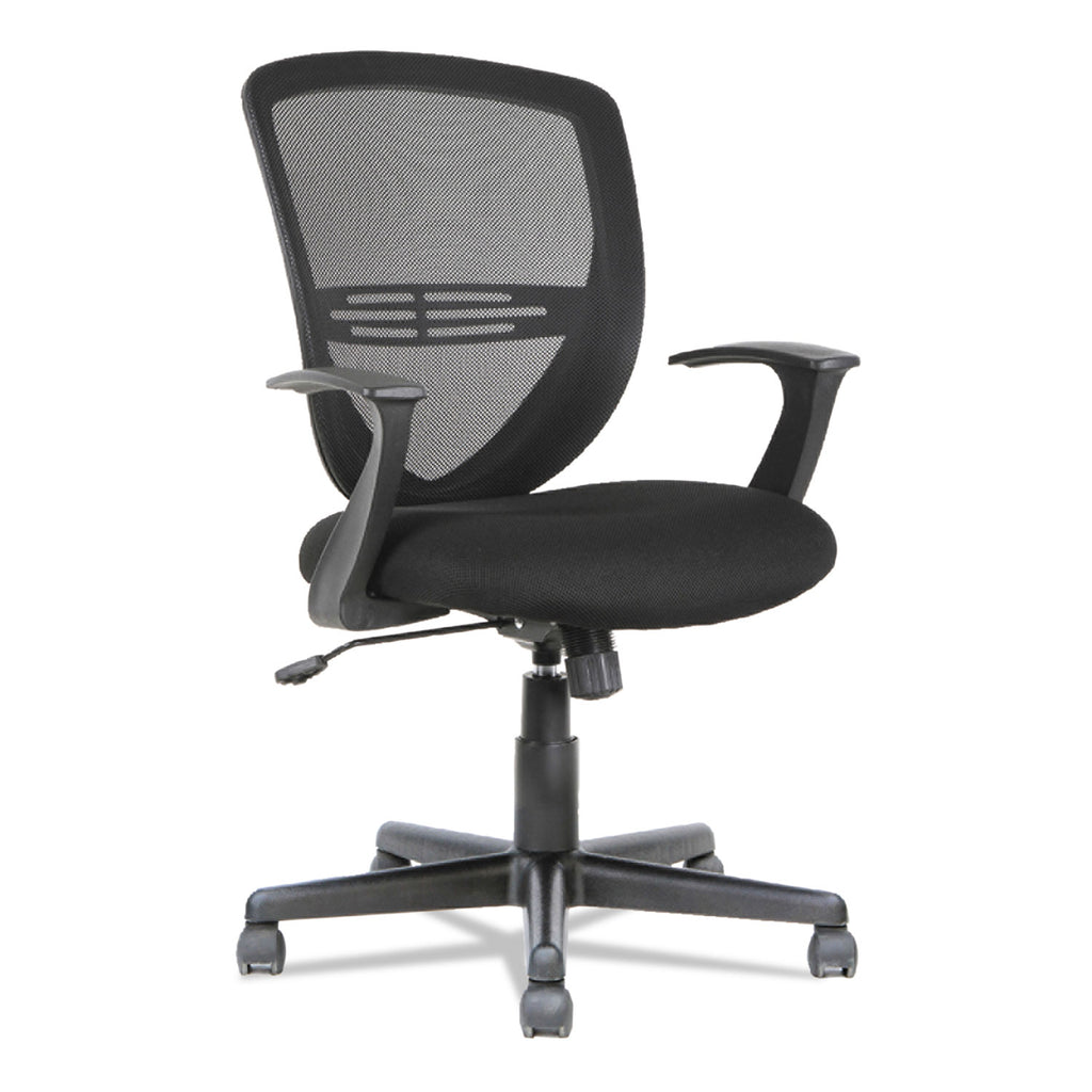 Swivel/Tilt Mesh Mid-Back Task Chair, Supports Up to 250 lb, 17.91" to 21.45" Seat Height, Black - 