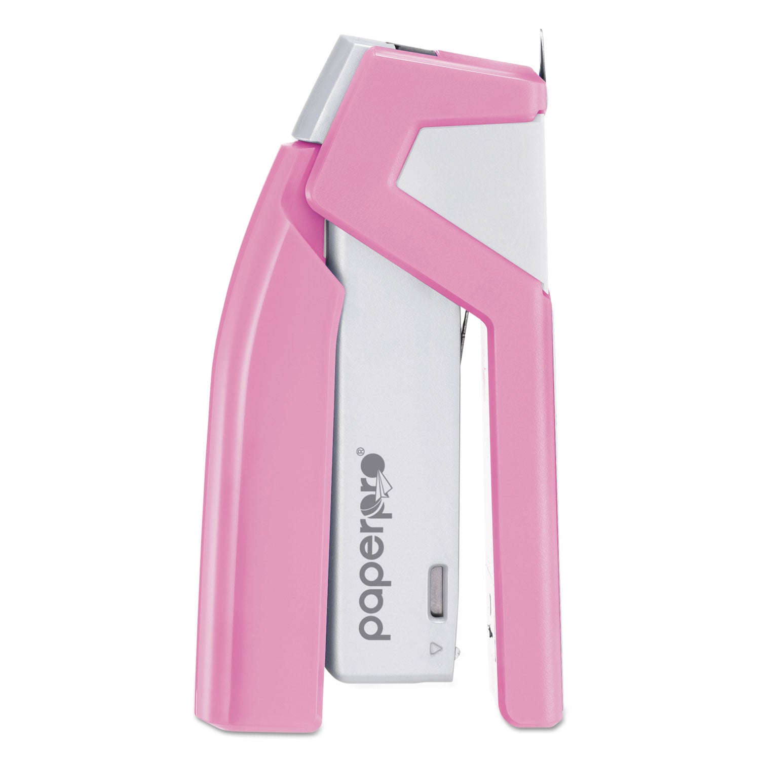 InCourage Spring-Powered Compact Stapler with Antimicrobial Protection, 20-Sheet Capacity, Pink/Gray - 