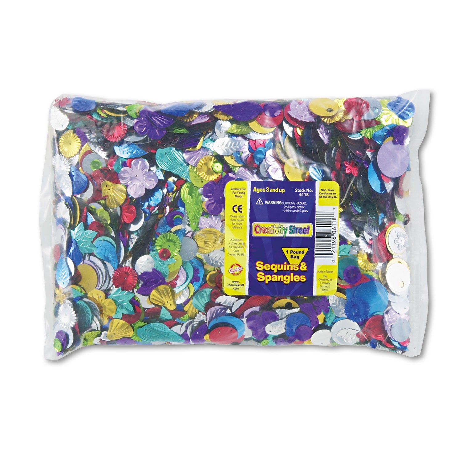 Sequins and Spangles Classroom Pack, Assorted Metallic Colors, 1 lb/Pack - 