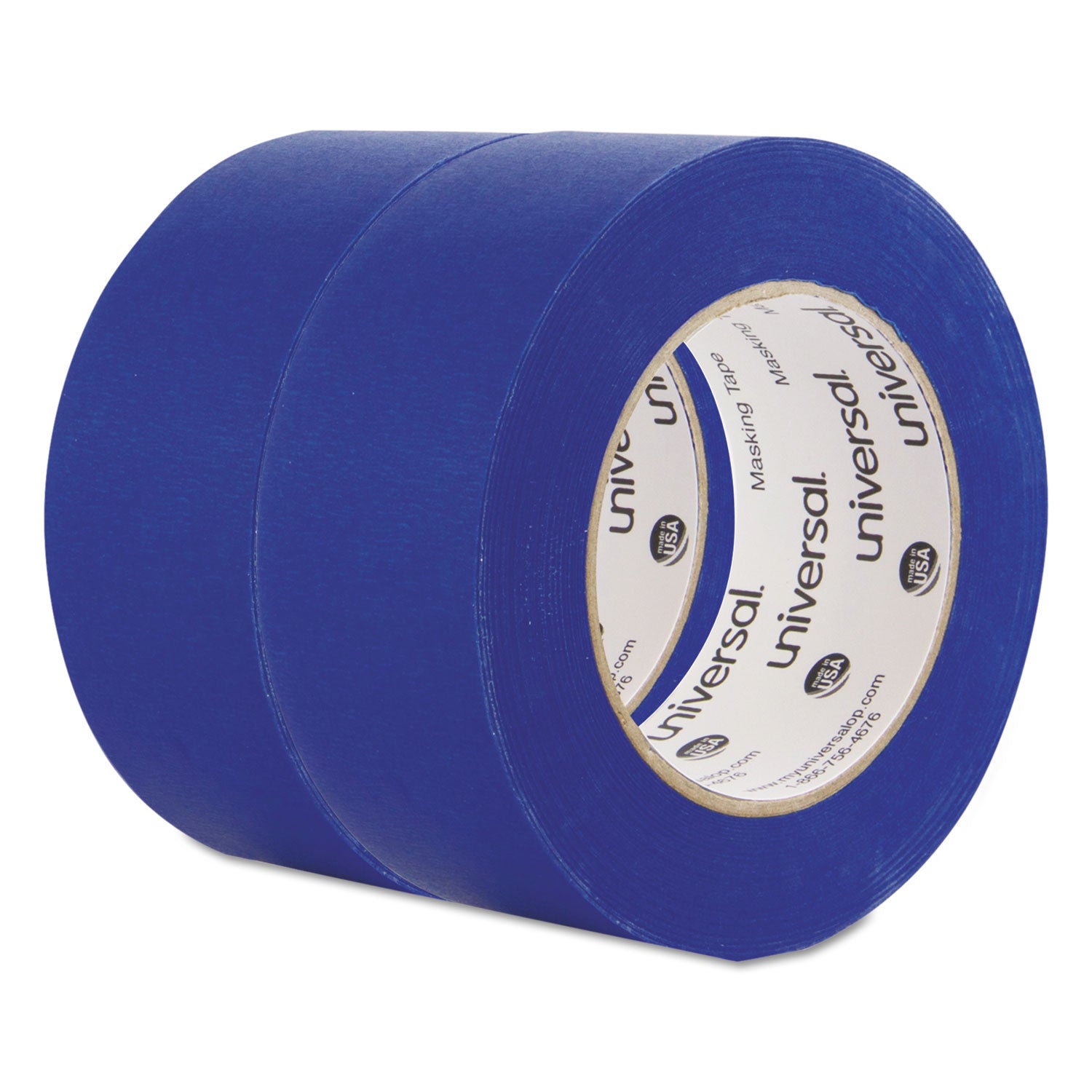 Premium Blue Masking Tape with UV Resistance, 3" Core, 48 mm x 54.8 m, Blue, 2/Pack - 
