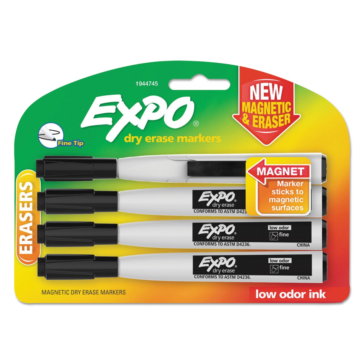 magnetic-dry-erase-marker-fine-bullet-tip-black-4-pack_san1944745 - 2