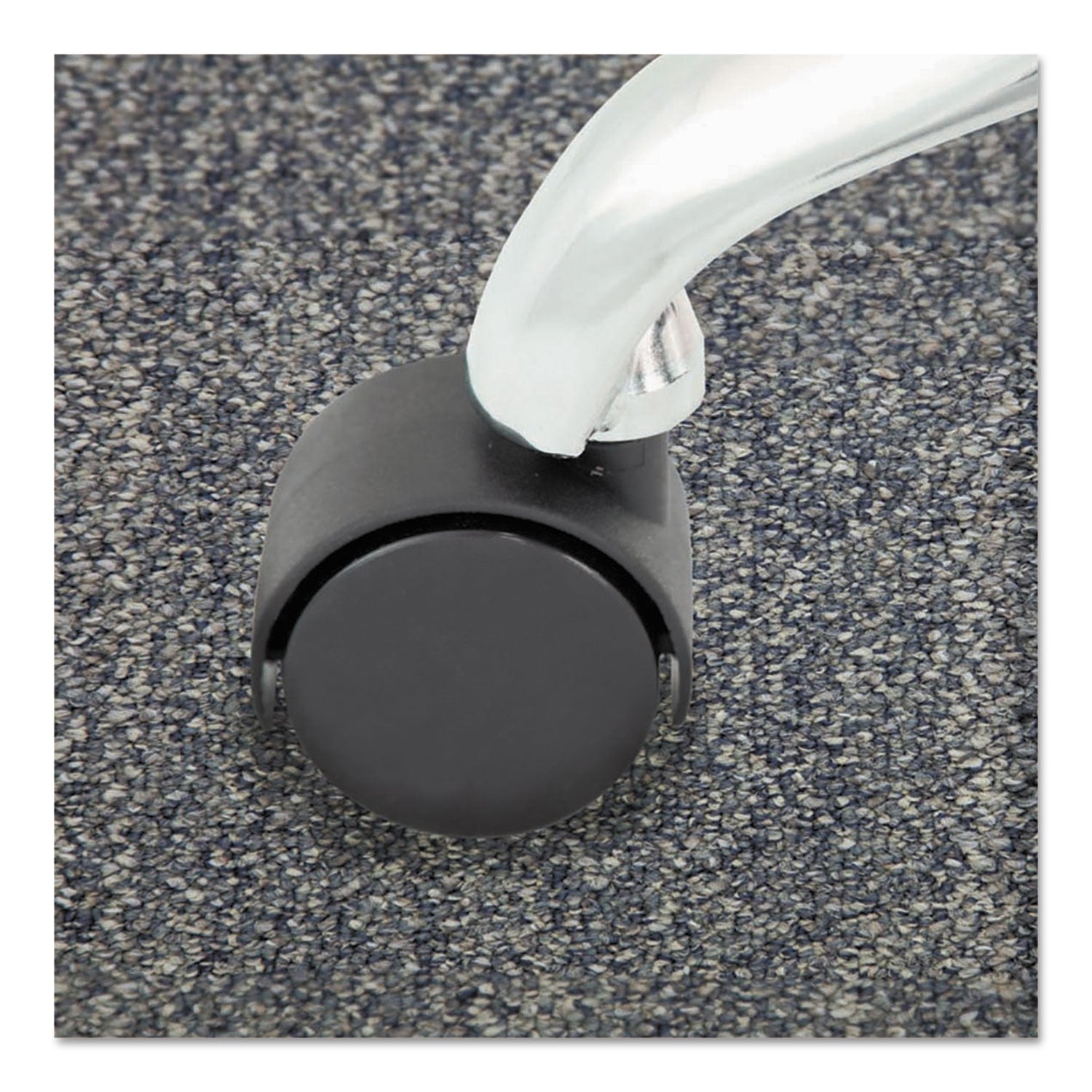 Duet Dual Wheels, Grip Ring Type C Stem, 2" Soft Polyurethane Wheel, Matte Black, 5/Set - 