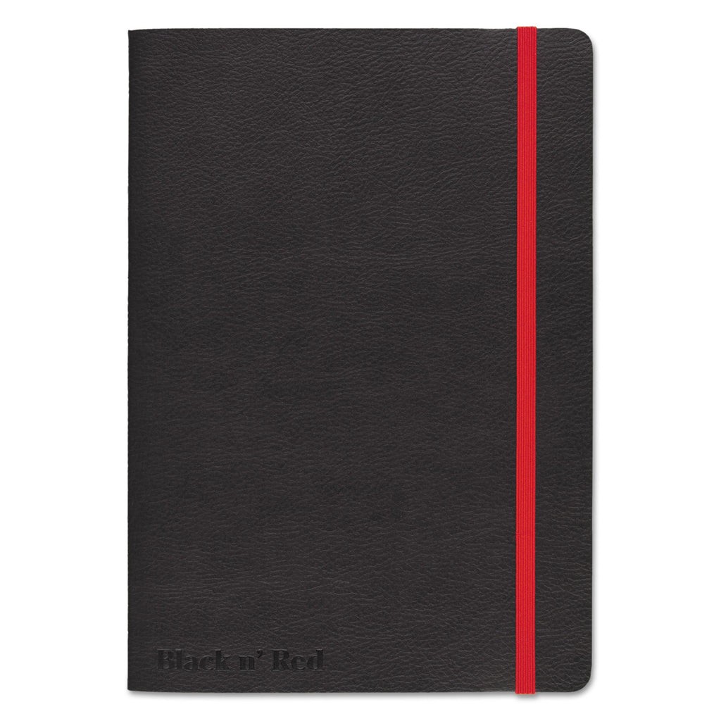 Flexible Cover Casebound Notebooks, SCRIBZEE Compatible, 1-Subject, Wide/Legal Rule, Black Cover, (71) 8.25 x 5.75 Sheets - 
