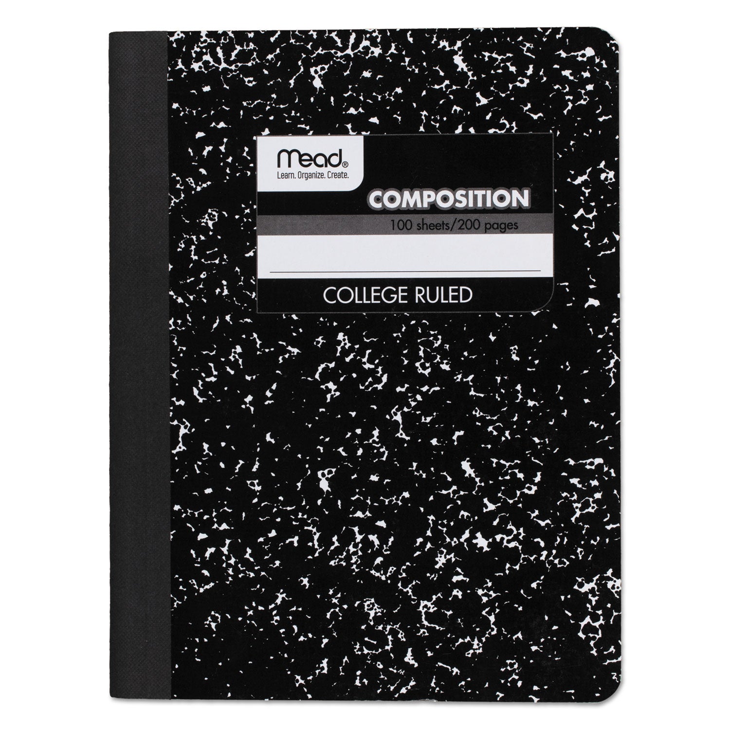 Square Deal Composition Book, Medium/College Rule, Black Cover, (100) 9.75 x 7.5 Sheets - 