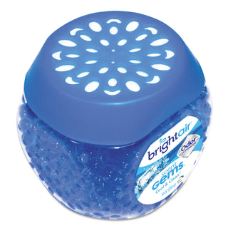 Scent Gems Odor Eliminator, Cool and Clean, Blue, 10 oz Jar, 6/Carton