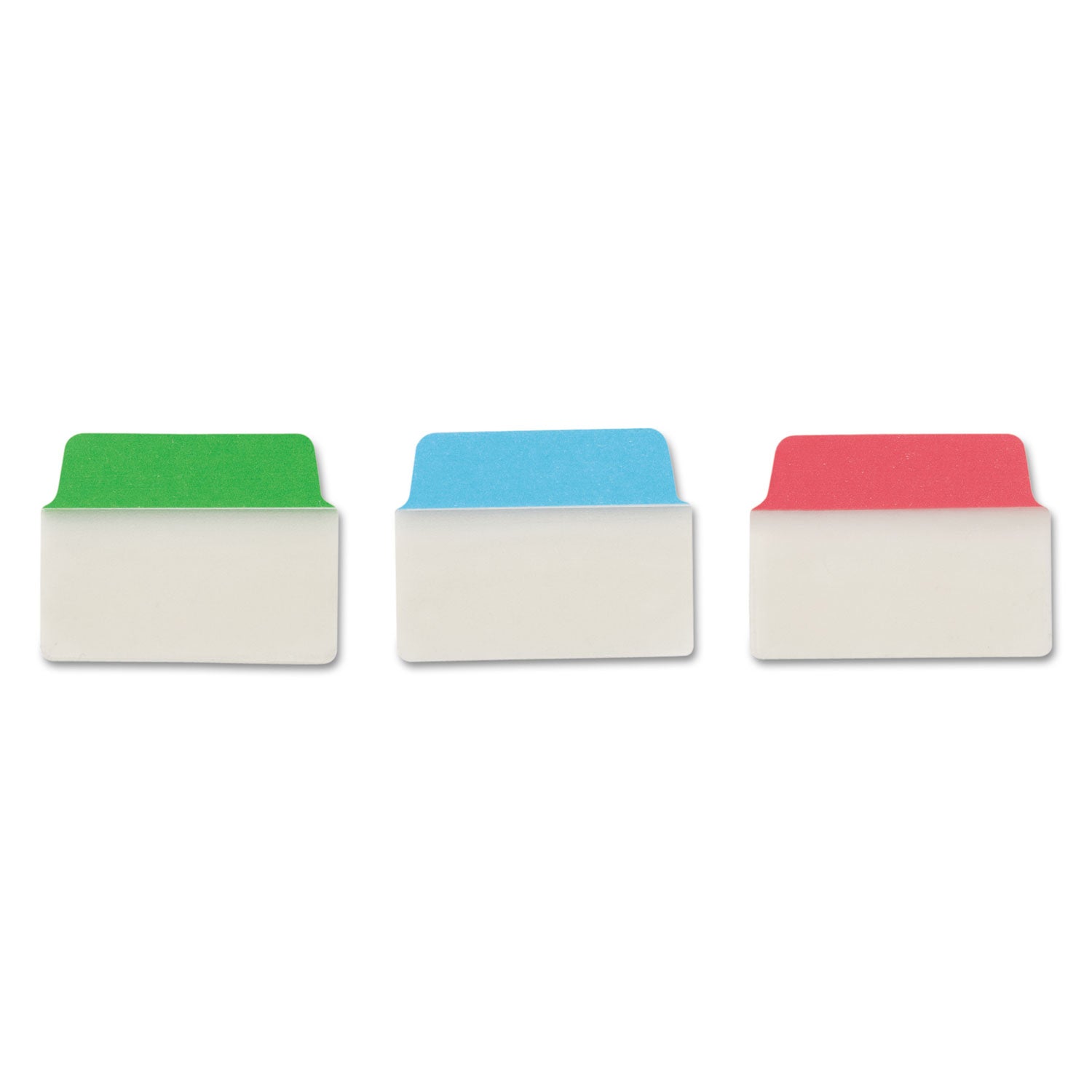 Ultra Tabs Repositionable Tabs, Standard: 2" x 1.5", 1/5-Cut, Assorted Colors (Blue, Green and Red), 48/Pack - 