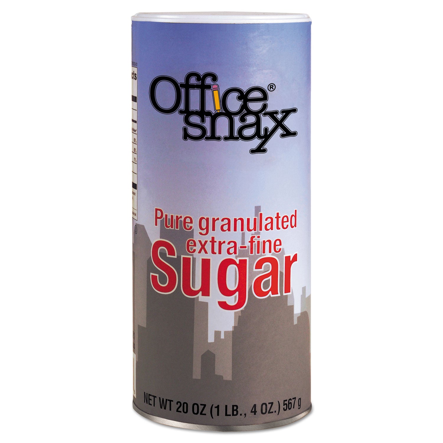 Reclosable Canister of Sugar, 20oz, 24/Carton - 