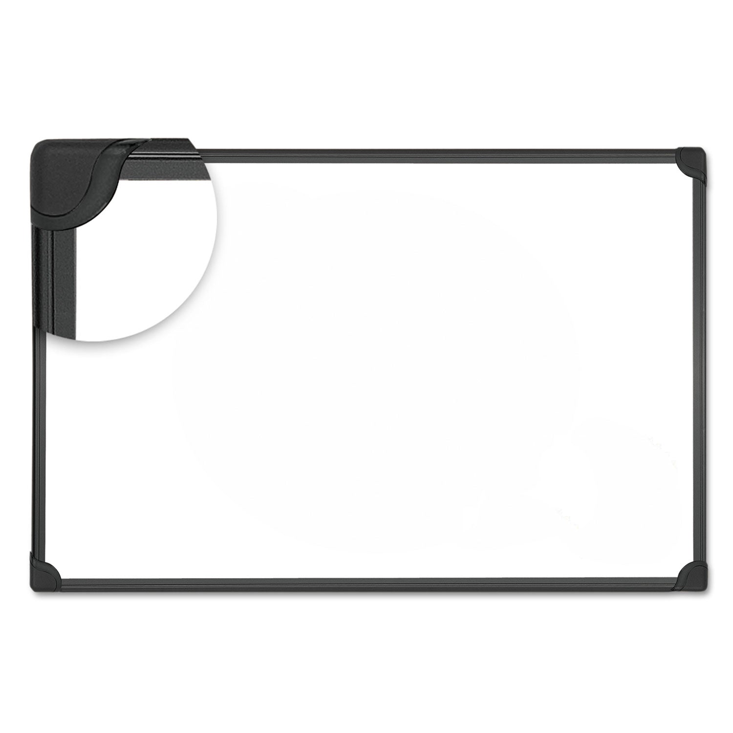 design-series-deluxe-magnetic-steel-dry-erase-marker-board-36-x-24-white-surface-black-aluminum-plastic-frame_unv43025 - 1