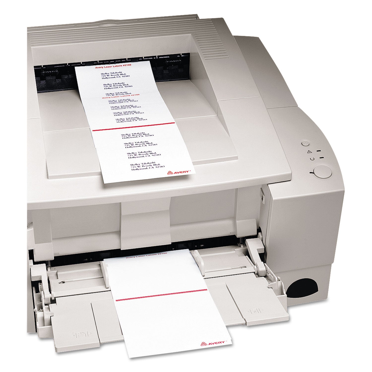 Mini-Sheets Mailing Labels, Inkjet/Laser Printers, 1 x 2.63, White, 8/Sheet, 25 Sheets/Pack - 