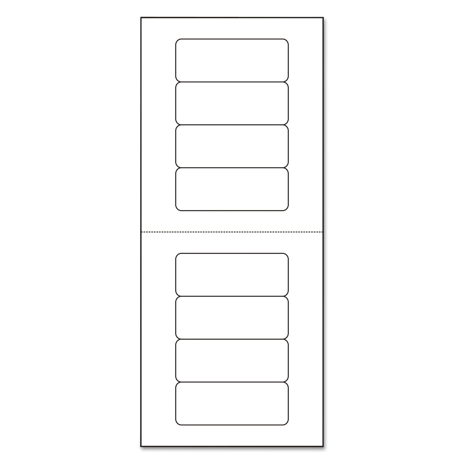 Mini-Sheets Mailing Labels, Inkjet/Laser Printers, 1 x 2.63, White, 8/Sheet, 25 Sheets/Pack