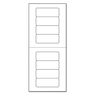 Mini-Sheets Mailing Labels, Inkjet/Laser Printers, 1 x 2.63, White, 8/Sheet, 25 Sheets/Pack