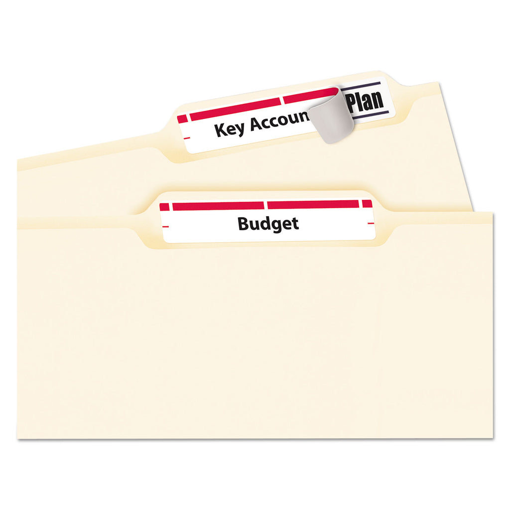 Permanent TrueBlock File Folder Labels with Sure Feed Technology, 0.66 x 3.44, White, 30/Sheet, 50 Sheets/Box