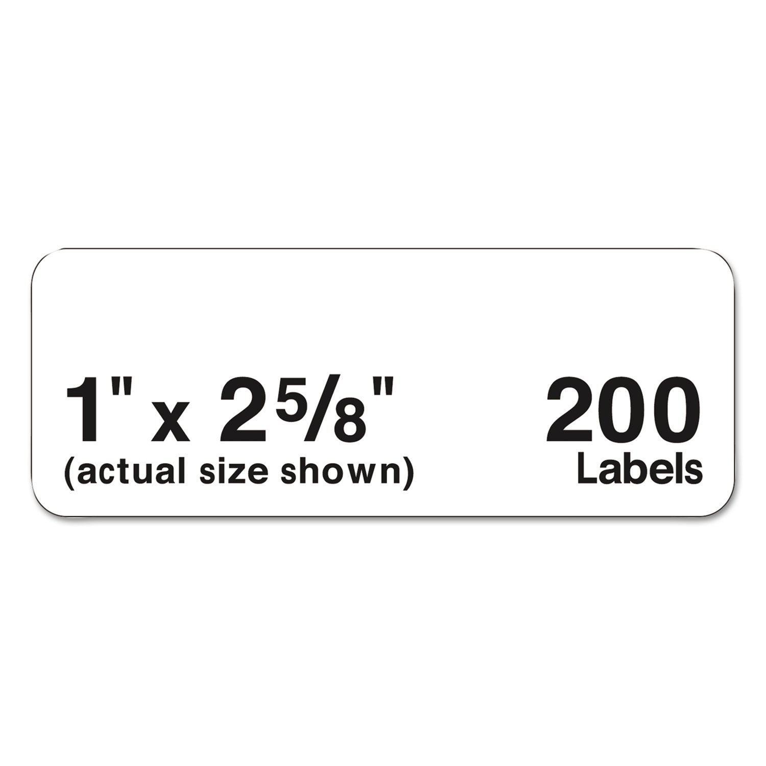 Mini-Sheets Mailing Labels, Inkjet/Laser Printers, 1 x 2.63, White, 8/Sheet, 25 Sheets/Pack - 