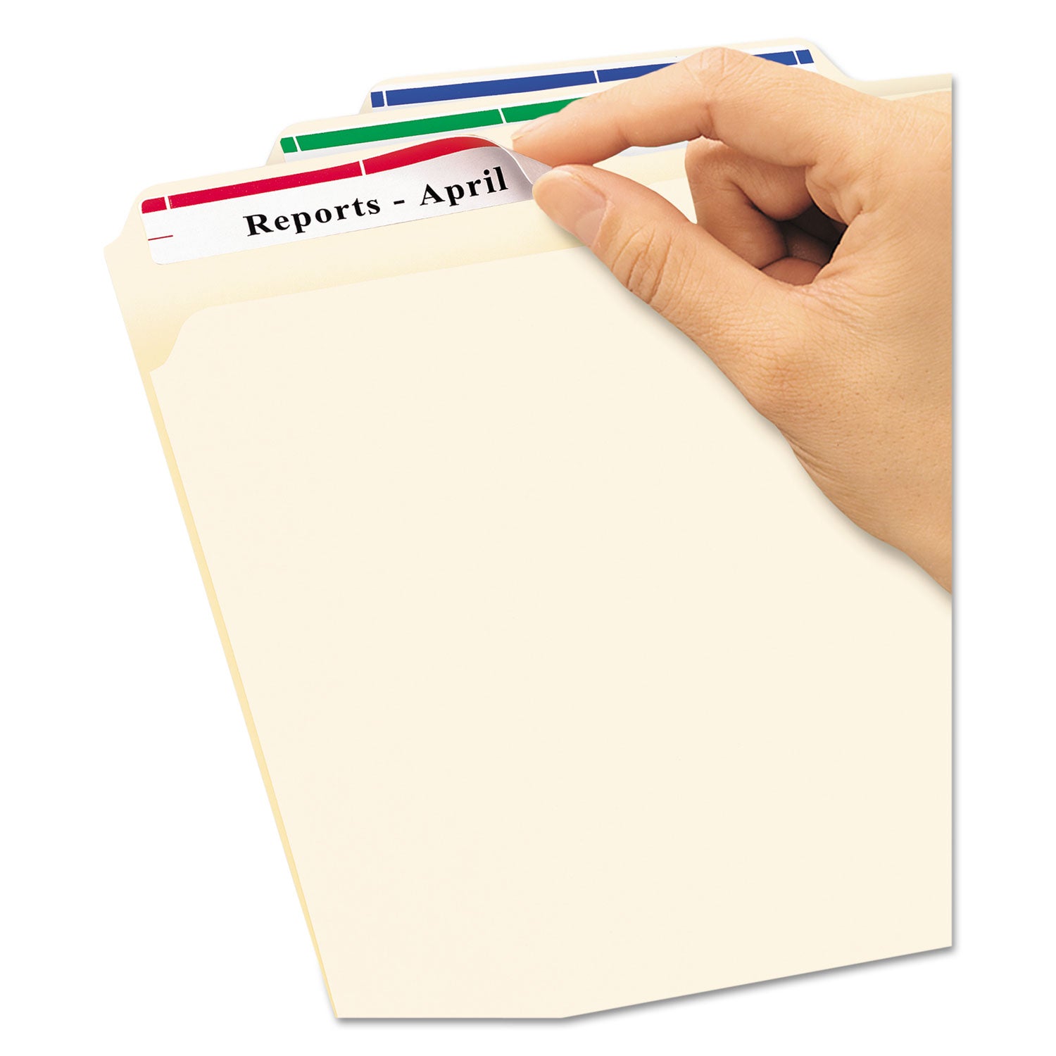 Removable File Folder Labels with Sure Feed Technology, 0.66 x 3.44, White, 30/Sheet, 25 Sheets/Pack - 