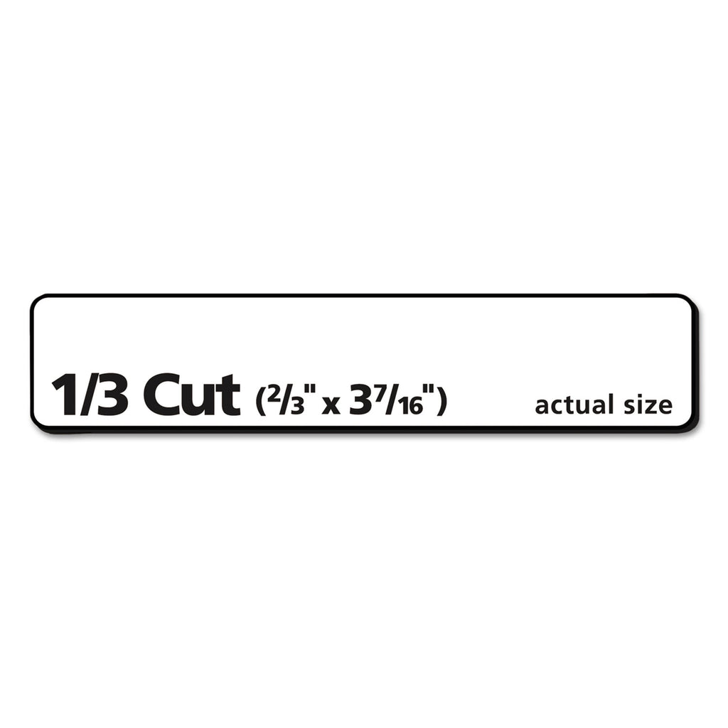 Permanent TrueBlock File Folder Labels with Sure Feed Technology, 0.66 x 3.44, White, 30/Sheet, 25 Sheets/Pack