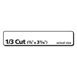 Permanent TrueBlock File Folder Labels with Sure Feed Technology, 0.66 x 3.44, White, 30/Sheet, 25 Sheets/Pack