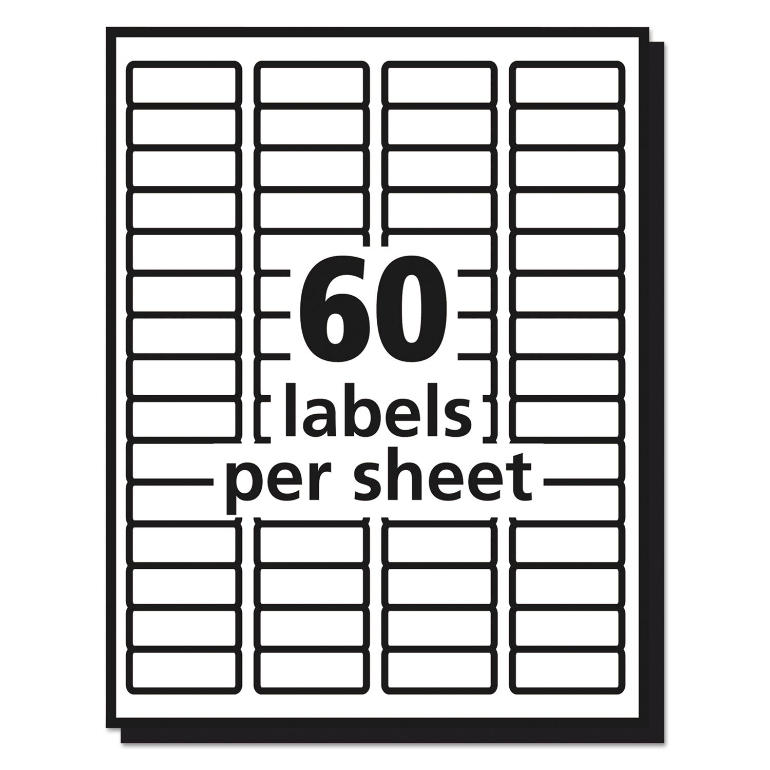 Matte Clear Easy Peel Mailing Labels w/ Sure Feed Technology, Laser Printers, 0.66 x 1.75, Clear, 60/Sheet, 10 Sheets/Pack - 