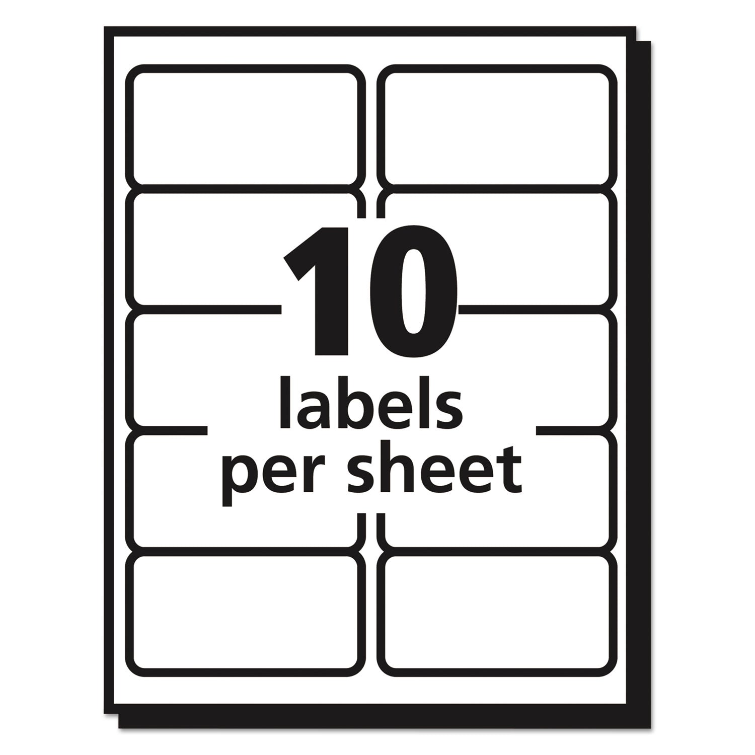 Matte Clear Easy Peel Mailing Labels w/ Sure Feed Technology, Laser Printers, 2 x 4, Clear, 10/Sheet, 10 Sheets/Pack - 