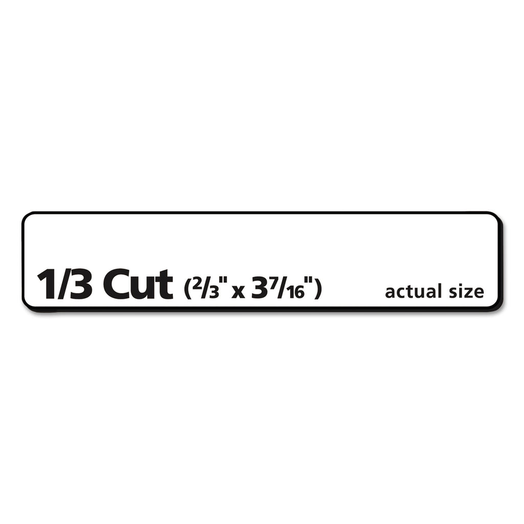 Permanent TrueBlock File Folder Labels with Sure Feed Technology, 0.66 x 3.44, White, 30/Sheet, 50 Sheets/Box