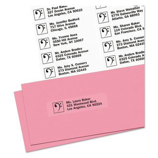 Matte Clear Easy Peel Mailing Labels w/ Sure Feed Technology, Laser Printers, 1 x 4, Clear, 20/Sheet, 50 Sheets/Box
