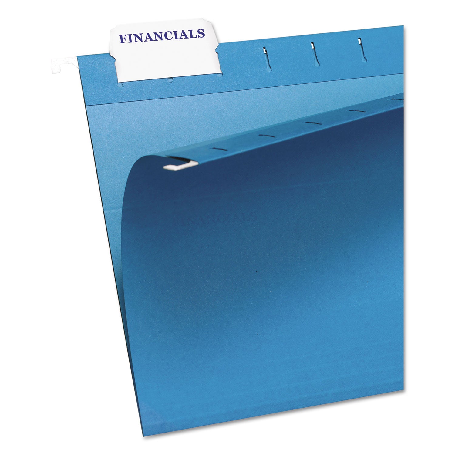 Laser Printable Hanging File Tabs, 1/5-Cut, White, 2.06" Wide, 90/Pack - 