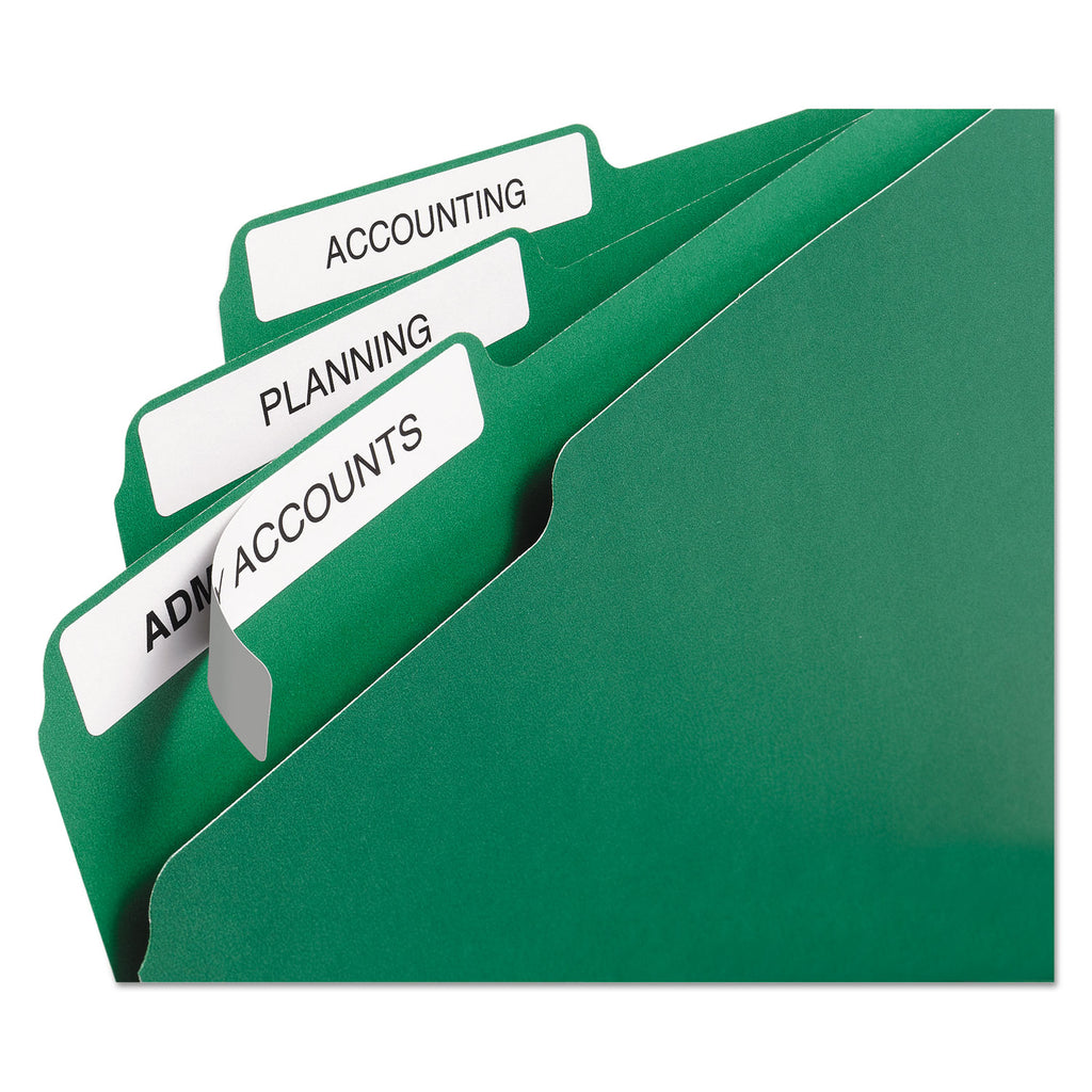 Permanent TrueBlock File Folder Labels with Sure Feed Technology, 0.66 x 3.44, White, 30/Sheet, 50 Sheets/Box