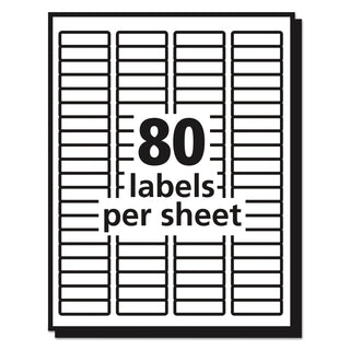 Matte Clear Easy Peel Mailing Labels w/ Sure Feed Technology, Laser Printers, 0.5 x 1.75, Clear, 80/Sheet, 10 Sheets/Pack