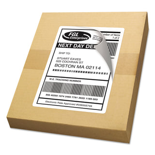 Shipping Labels w/ TrueBlock Technology, Inkjet Printers, 5.5 x 8.5, White, 2/Sheet, 25 Sheets/Pack