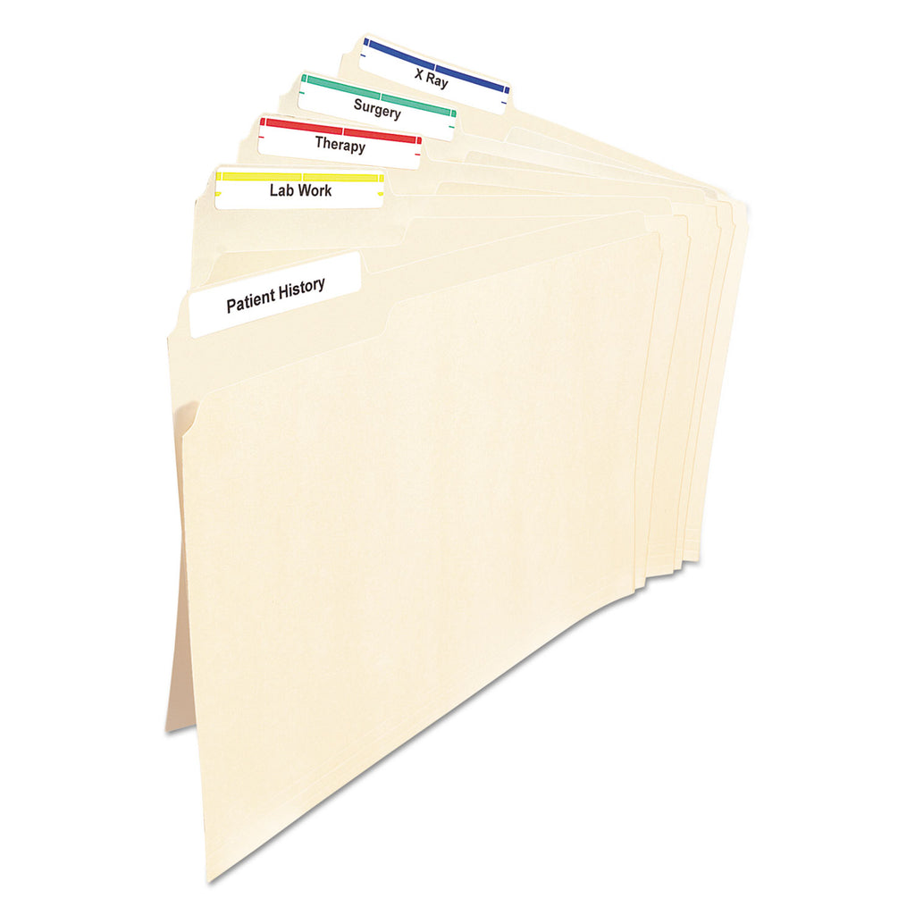 Permanent TrueBlock File Folder Labels with Sure Feed Technology, 0.66 x 3.44, White, 30/Sheet, 25 Sheets/Pack
