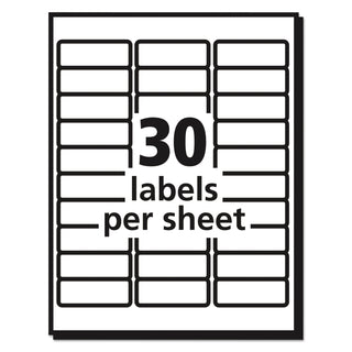 Matte Clear Easy Peel Mailing Labels w/ Sure Feed Technology, Laser Printers, 1 x 2.63, Clear, 30/Sheet, 10 Sheets/Pack