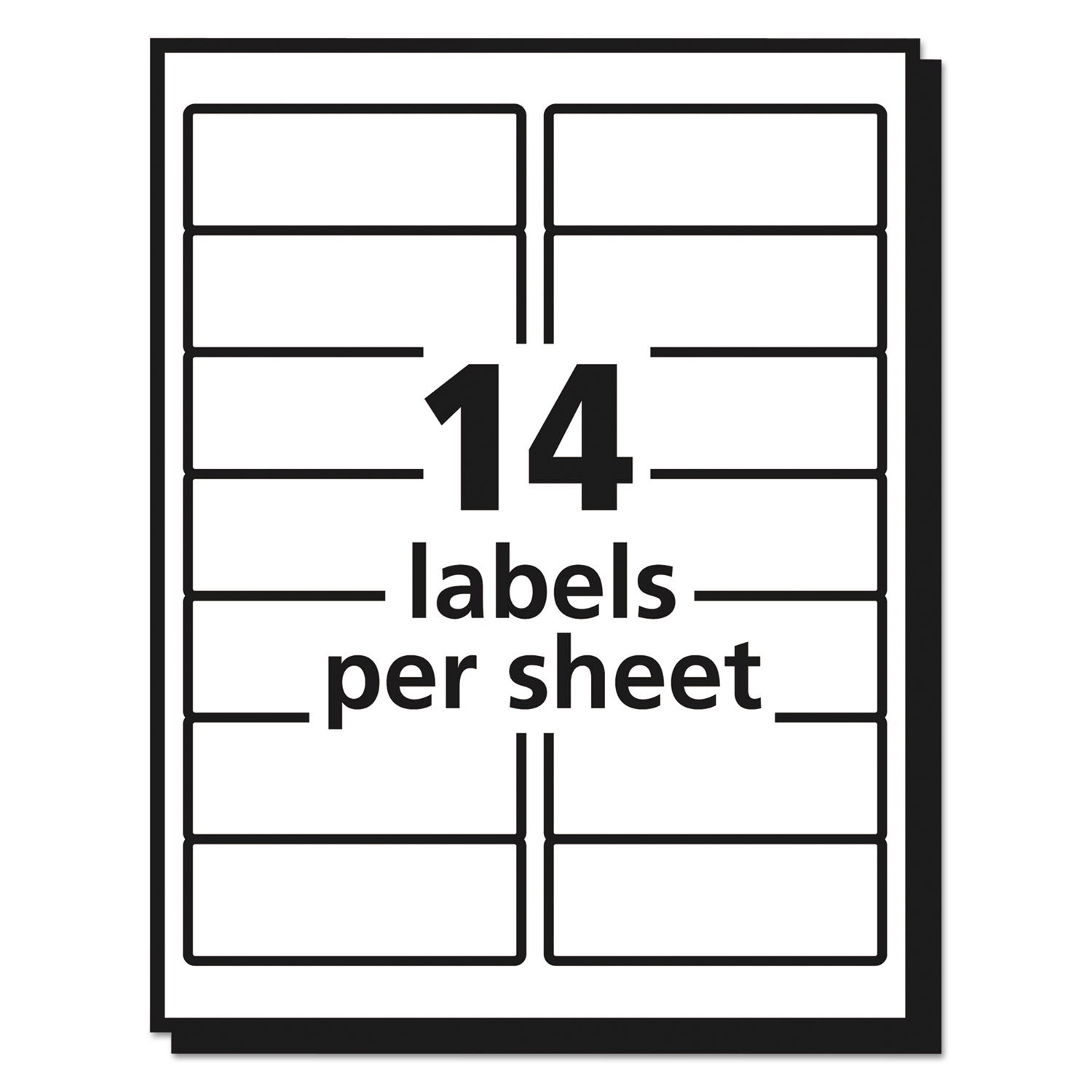 Matte Clear Easy Peel Mailing Labels w/ Sure Feed Technology, Inkjet Printers, 1.33 x 4, Clear, 14/Sheet, 10 Sheets/Pack - 