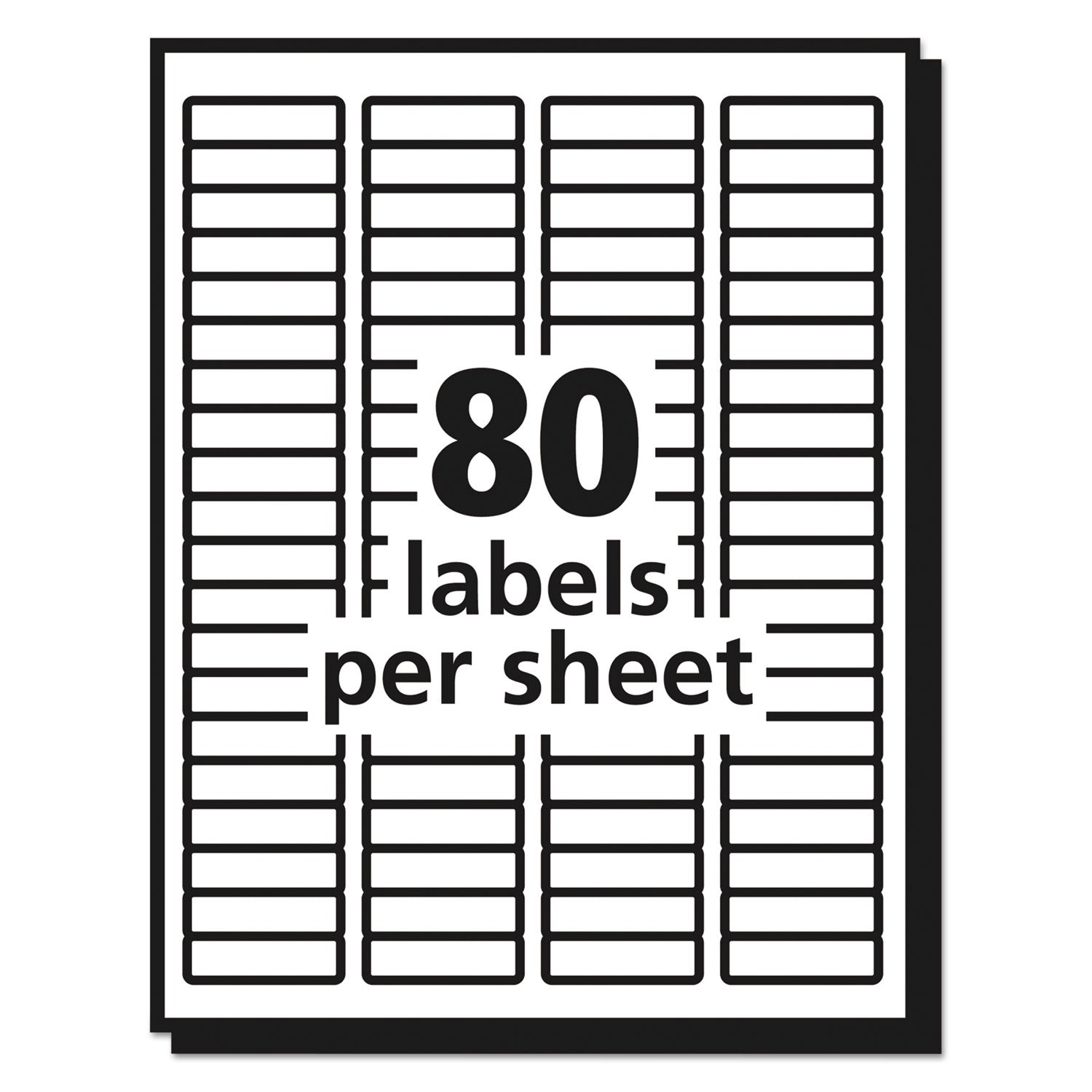 Matte Clear Easy Peel Mailing Labels w/ Sure Feed Technology, Inkjet Printers, 0.5 x 1.75, Clear, 80/Sheet, 10 Sheets/Pack - 