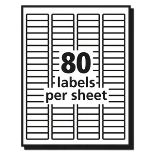Matte Clear Easy Peel Mailing Labels w/ Sure Feed Technology, Inkjet Printers, 0.5 x 1.75, Clear, 80/Sheet, 10 Sheets/Pack