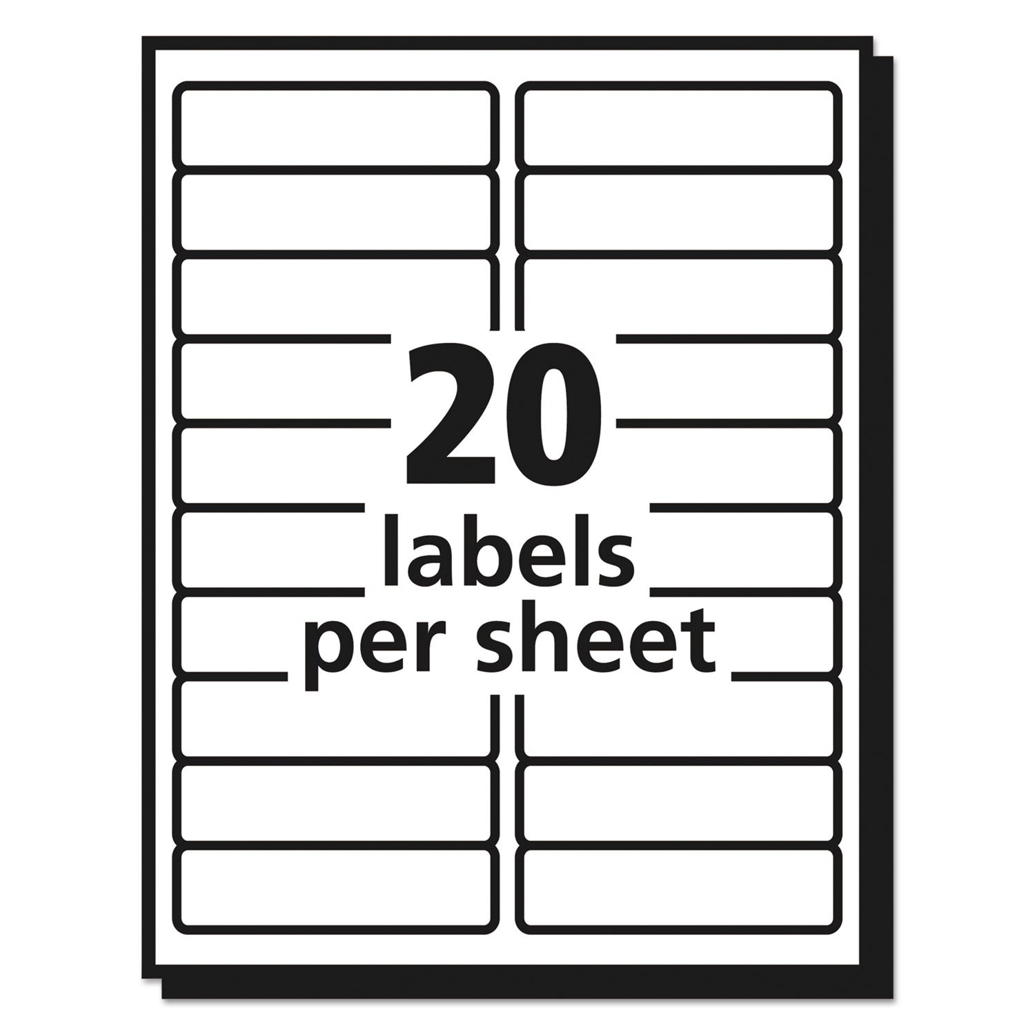 Matte Clear Easy Peel Mailing Labels w/ Sure Feed Technology, Inkjet Printers, 1 x 4, Clear, 20/Sheet, 10 Sheets/Pack - 