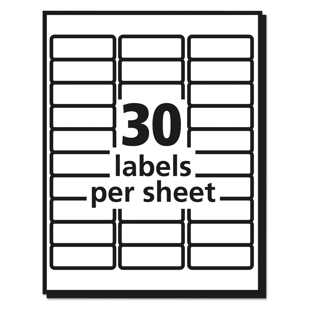 Matte Clear Easy Peel Mailing Labels w/ Sure Feed Technology, Inkjet Printers, 1 x 2.63, Clear, 30/Sheet, 25 Sheets/Pack