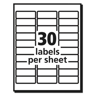 Matte Clear Easy Peel Mailing Labels w/ Sure Feed Technology, Inkjet Printers, 1 x 2.63, Clear, 30/Sheet, 25 Sheets/Pack