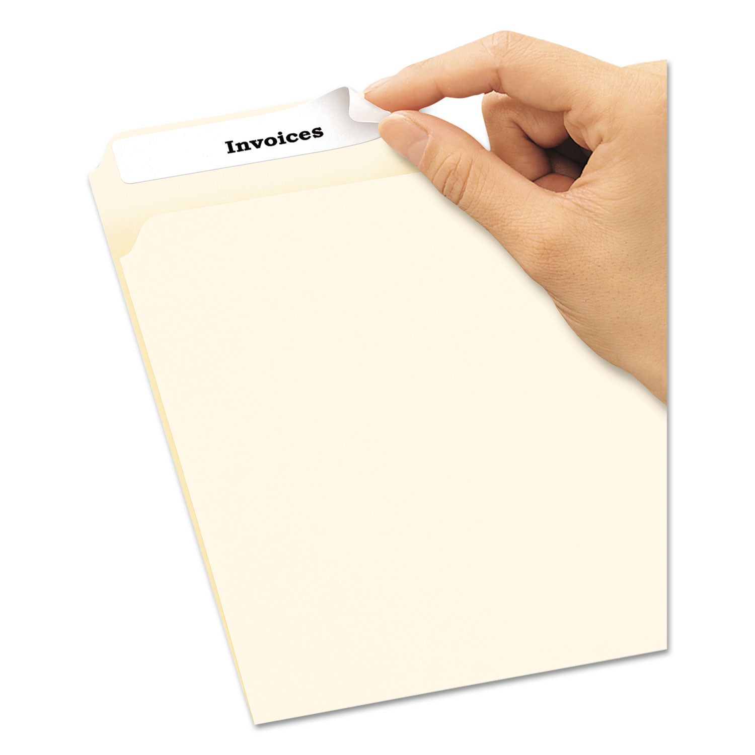 Removable File Folder Labels with Sure Feed Technology, 0.66 x 3.44, White, 30/Sheet, 25 Sheets/Pack - 