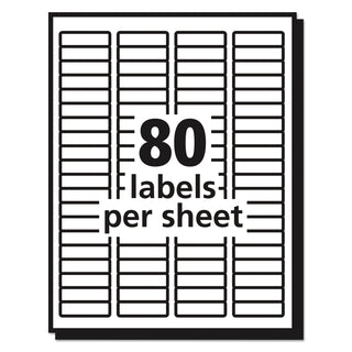 Matte Clear Easy Peel Mailing Labels w/ Sure Feed Technology, Laser Printers, 0.5 x 1.75, Clear, 80/Sheet, 25 Sheets/Box