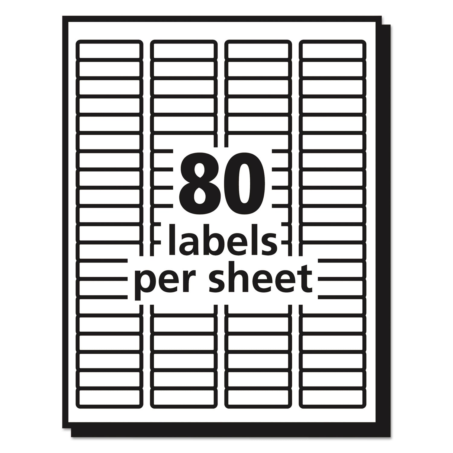 Matte Clear Easy Peel Mailing Labels w/ Sure Feed Technology, Laser Printers, 0.5 x 1.75, Clear, 80/Sheet, 25 Sheets/Box