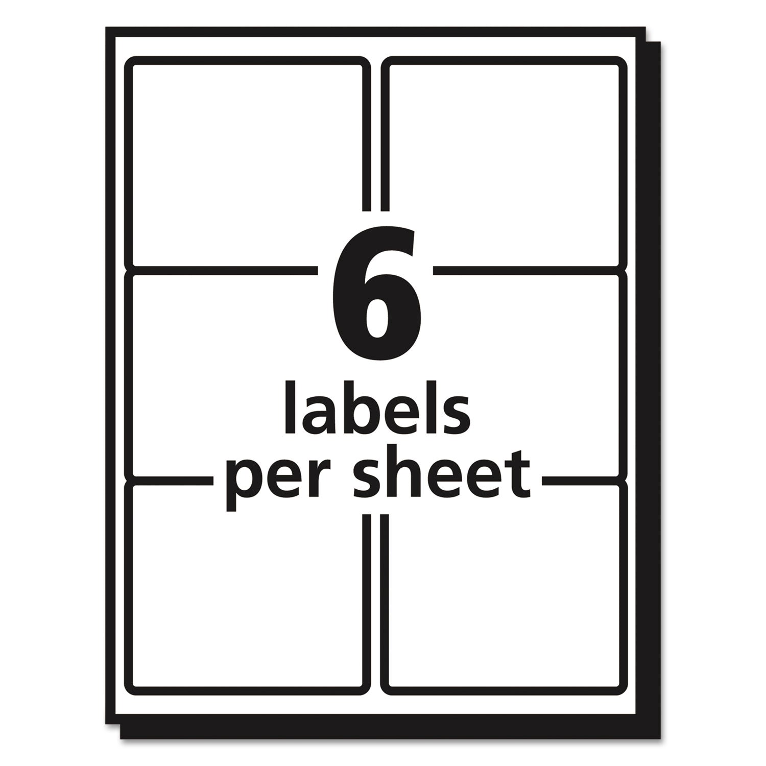 Matte Clear Easy Peel Mailing Labels w/ Sure Feed Technology, Inkjet Printers, 3.33 x 4, Clear, 6/Sheet, 10 Sheets/Pack - 