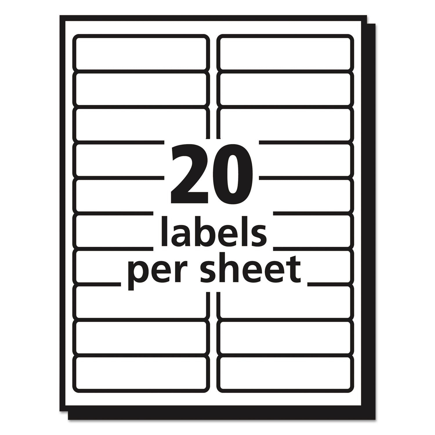 Matte Clear Easy Peel Mailing Labels w/ Sure Feed Technology, Laser Printers, 1 x 4, Clear, 20/Sheet, 10 Sheets/Pack - 