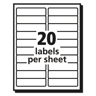 Matte Clear Easy Peel Mailing Labels w/ Sure Feed Technology, Laser Printers, 1 x 4, Clear, 20/Sheet, 10 Sheets/Pack - 