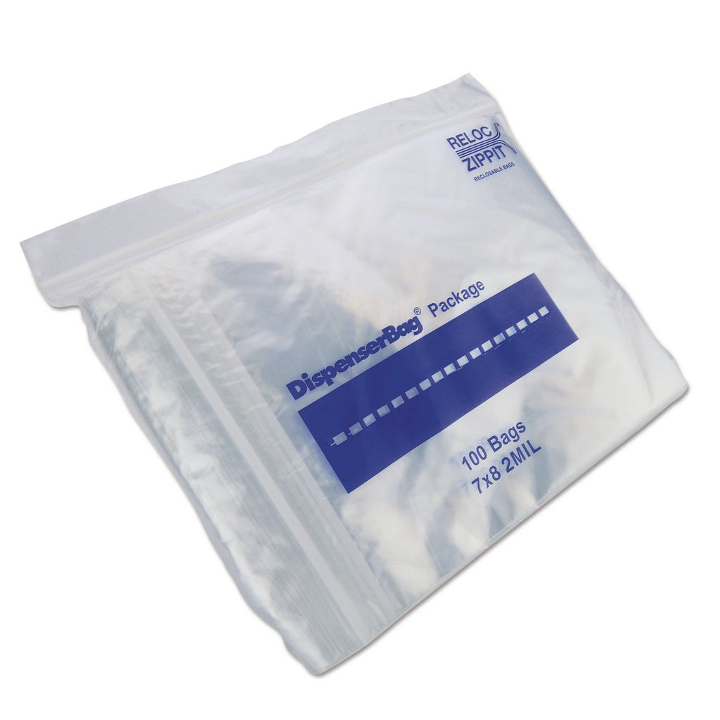 Plastic Zipper Bags, 2 mil, 7" x 8", Clear, 1,000 Bags/Box, 2 Boxes/Carton