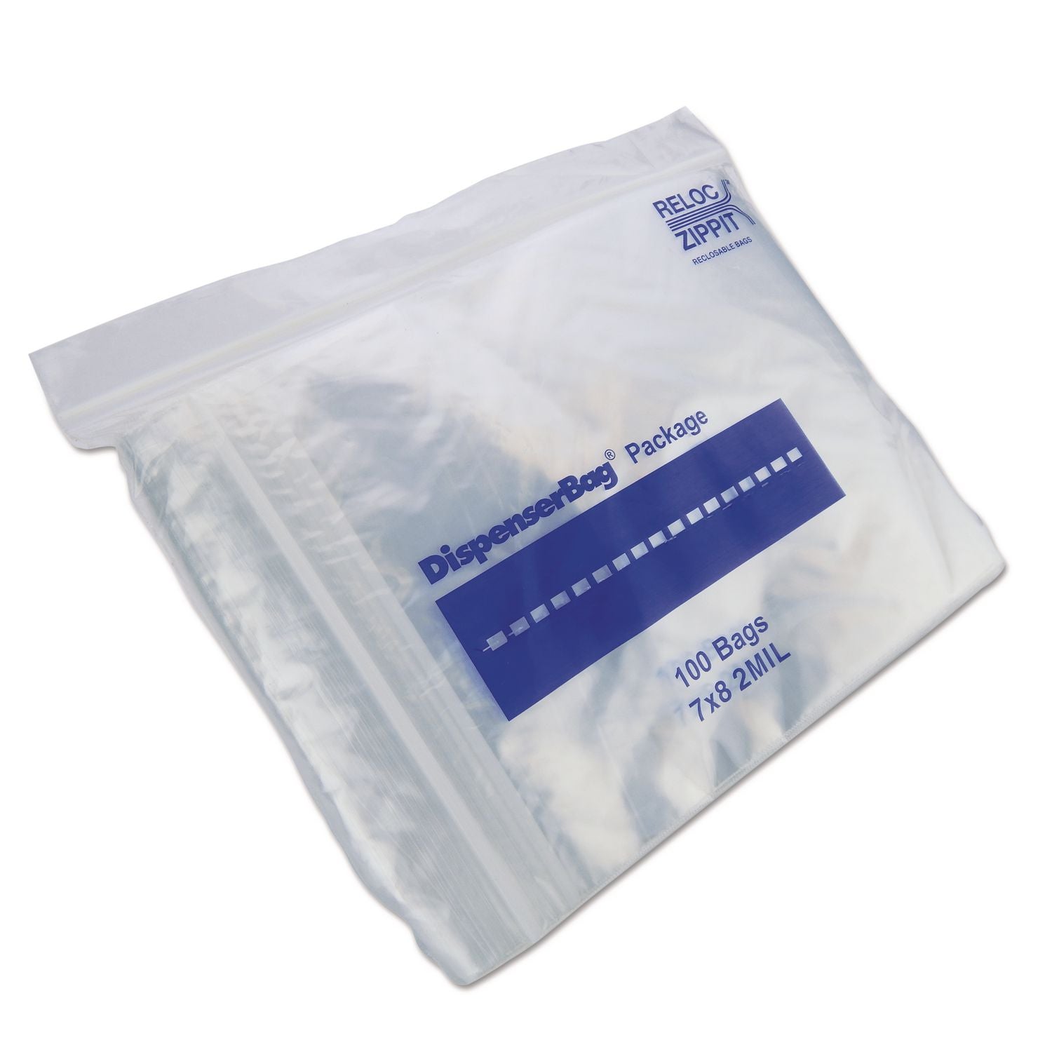 Plastic Zipper Bags, 2 mil, 7" x 8", Clear, 1,000 Bags/Box, 2 Boxes/Carton
