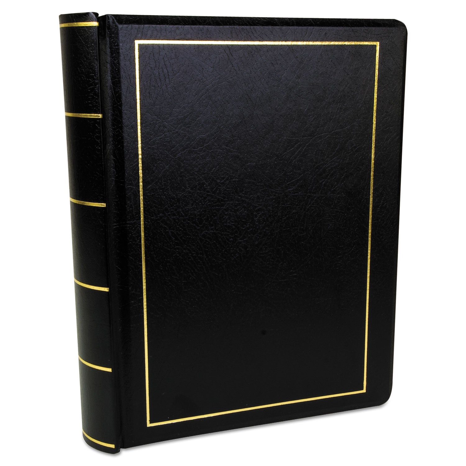Looseleaf Corporation Minute Book, 1-Subject, Unruled, Black/Gold Cover, (250) 11 x 8.5 Sheets - 